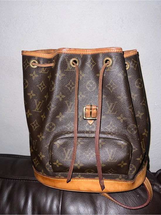 Louis Vuitton Handbags - Louis Vuitton Monogram Montsouris backpack Bag - Brown with Tan Trim